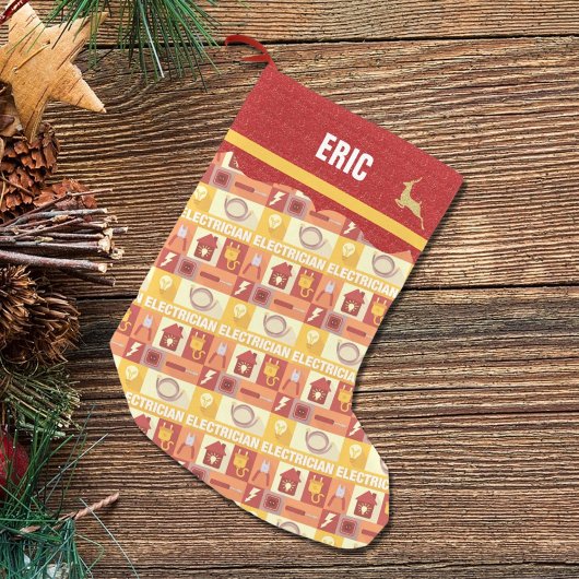 Petite Chaussette De Noël Occupation des électriciens | Parties scintillant