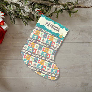Petite Chaussette De Noël Occupation des pharmaciens   Parties scintillant T