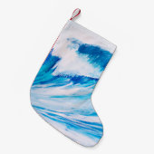 Petite Chaussette De Noël Ocean Waves : Blumarine Watercolor Beauté. (Devant (Accrochage))