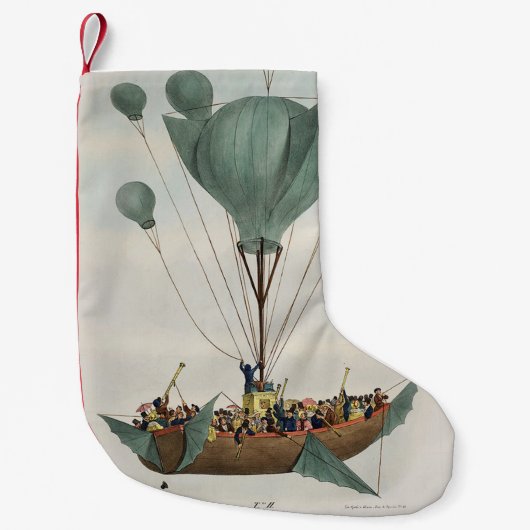Petite Chaussette De Noël Oeuvre d'époque de Balloon Air Ship (Devant)