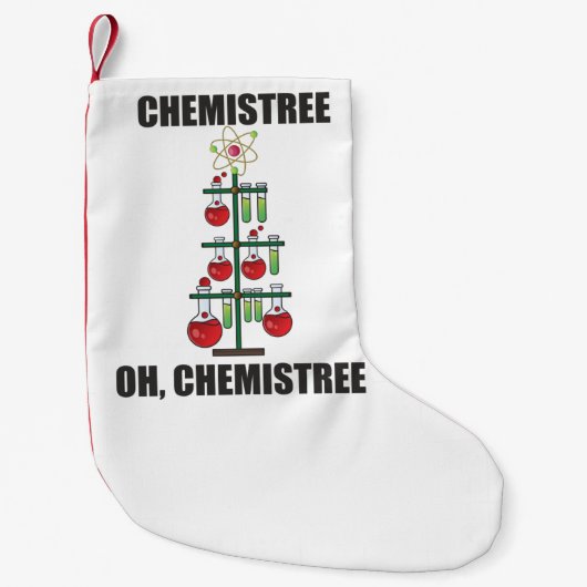 Petite Chaussette De Noël Oh Chemistree maître en chimie de Noël (Devant)