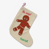 Petite Chaussette De Noël Oh Snap Gingerbread Homme Cookie Drôle (Devant (Accrochage))