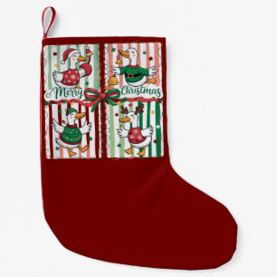 Petite Chaussette De Noël Oie de Noël drôle de vacances animal Renne Canard