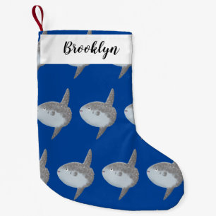 Petite Chaussette De Noël Oiseau de mer mola mola mignonne caricature