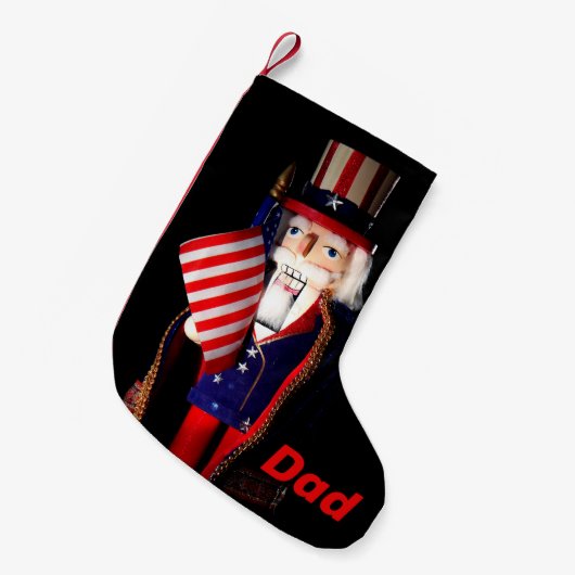 Petite Chaussette De Noël Oncle personnalisé Sam Nutcracker (Devant (Accrochage))