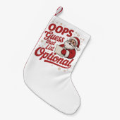 Petite Chaussette De Noël Oops Guess That List Optional Funny Santa Claus (Devant (Accrochage))
