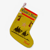 Petite Chaussette De Noël Or - Trois Sages Hommes / Angels Stocker (Devant (Accrochage))