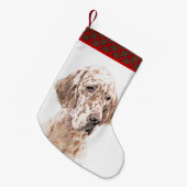 Petite Chaussette De Noël Orange Belton Painting Dog Art (Devant (Accrochage))