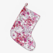 Petite Chaussette De Noël Orchidée : beauté rouge singulière. (Devant (Accrochage))
