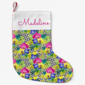 Petite Chaussette De Noël Orchidée Begonia Et Feuilles De Palm| Ajouter votr (Devant)