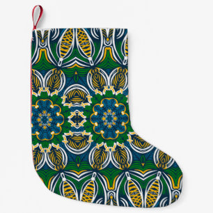 Petite Chaussette De Noël Ornement floral traditionnel, motif sans couture a