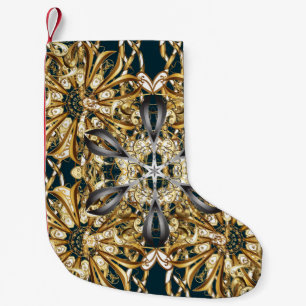 Petite Chaussette De Noël Ornement traditionnel. Classic vintage backg