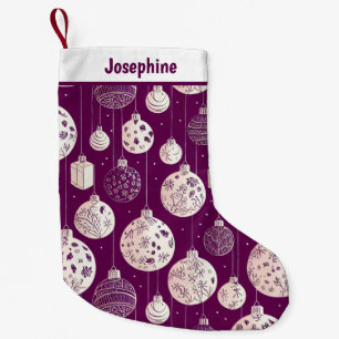 Petite Chaussette De Noël Ornements de Noël de prune Petite réserve de Noël