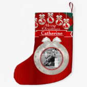 Petite Chaussette De Noël Ornements Rodéo Sur Boutique Photo Personnalisée R (Dos)