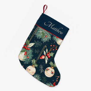 Petite Chaussette De Noël Ornements Vintage et Pins