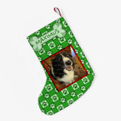 Petite Chaussette De Noël Os fait sur commande de guingan d'empreinte de (Dos (Accrochage))