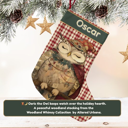 Petite Chaussette De Noël Osric the Owl | Woodland Whimsy