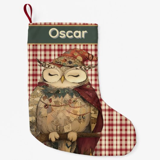 Petite Chaussette De Noël Osric the Owl | Woodland Whimsy (Devant)