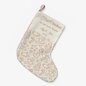 Petite Chaussette De Noël Our First Christmas In Our New Home Cute Print (Devant (Accrochage))