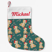 Petite Chaussette De Noël Ours de nounours de Noël (Devant)