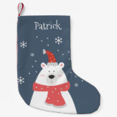 Petite Chaussette De Noël Ours polaire mignon Noël Stocking (Devant)