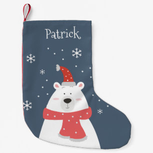 Petite Chaussette De Noël Ours polaire mignon Noël Stocking