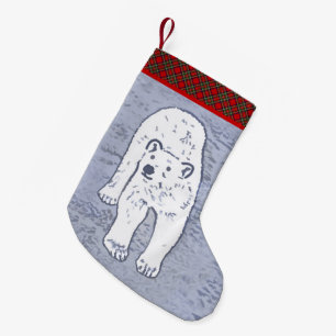 Petite Chaussette De Noël Ours polaire sur la peinture sur glace - Art origi