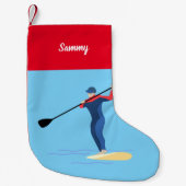Petite Chaussette De Noël Paddleboarding en stand-up (Devant)