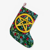Petite Chaussette De Noël Pagan Yule Pentagram (Devant (Accrochage))