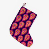 Petite Chaussette De Noël Paisley coloré (Devant (Accrochage))