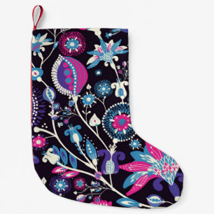 Petite Chaussette De Noël Paisley moderne : motif traditionnel oriental.