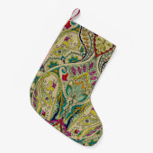 Petite Chaussette De Noël Paisley motif de l'Inde, frontière bohème. (Devant (Accrochage))