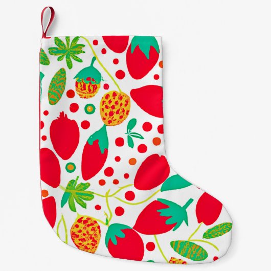 Petite Chaussette De Noël Palette de fruits Vivid Motif (Devant)
