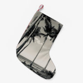 PETITE CHAUSSETTE DE NOËL PALMIER TROPICAL SUR LA PLAGE (Devant (Accrochage))