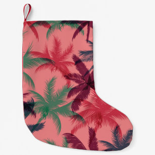 Petite Chaussette De Noël Palmiers tropicaux : Motif sans couture