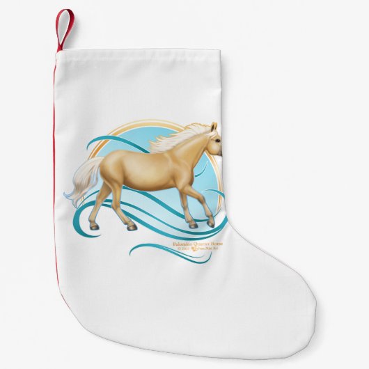 Petite Chaussette De Noël Palomino Quarter Horse (Devant)