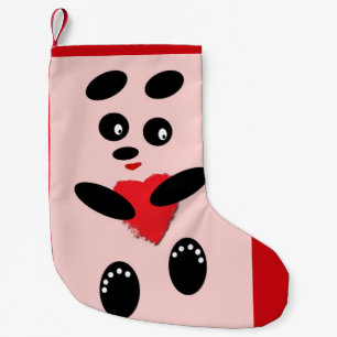 Petite Chaussette De Noël Panda de bas de Noël dans l'amour petit