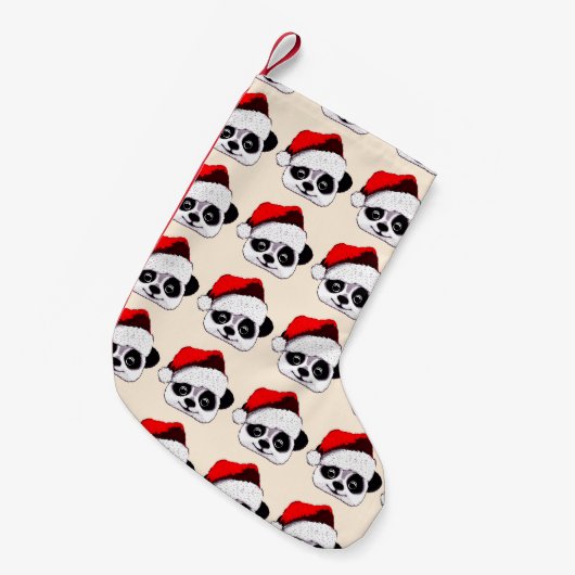 Petite Chaussette De Noël panda mignon drôle dans Noël (Devant (Accrochage))