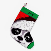 Petite Chaussette De Noël panda mignon et drôle à Noël (Devant (Accrochage))