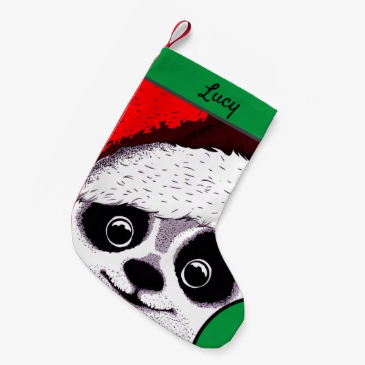 Petite Chaussette De Noël panda mignon et drôle à Noël (Devant (Accrochage))