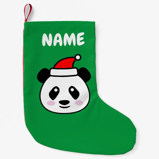 Petite Chaussette De Noël Panda ours de Santa Claus (Devant)