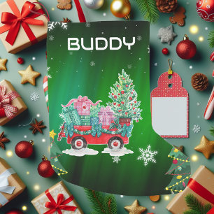 Petite Chaussette De Noël Panier de Noël vert