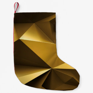 Petite Chaussette De Noël Panorama Abstrait en cristal d'or 3D