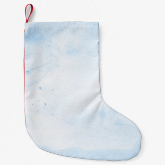 Petite Chaussette De Noël papier d'aquarelle bleu Arrière - plan