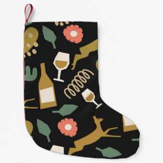 Petite Chaussette De Noël Papier d'emballage de Noël en or abstrait pour les