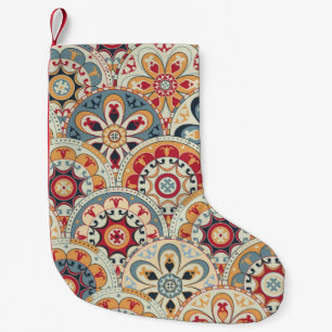 Petite Chaussette De Noël Papier peint abstrait sans couture avec cercles co