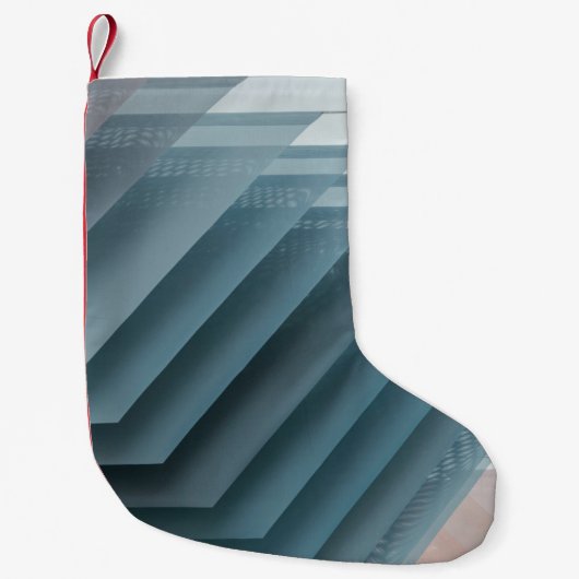 Petite Chaussette De Noël Papier peint numérique turquoise et blanc (Devant)