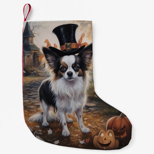 Petite Chaussette De Noël Papillon Citrouille Halloween effroi (Devant)