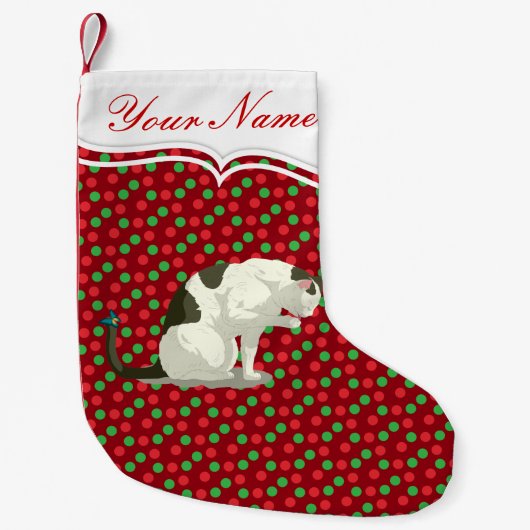 Petite Chaussette De Noël Papillon et chat-baignade (Devant)