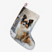 Petite Chaussette De Noël Papillon Laisser neiger Noël (Devant (Accrochage))